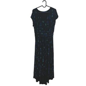 Apt.9 S Black, Blue, Green Asymmetrical hem Dress v neck